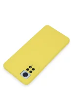 Newface Xiaomi Redmi Note 12 Pro 4G Kılıf Nano içi Kadife Silikon - Sarı - Görsel 3