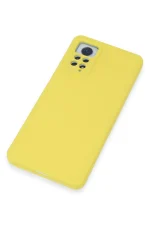 Newface Xiaomi Redmi Note 12 Pro 4G Kılıf Nano içi Kadife Silikon - Sarı - Görsel 4