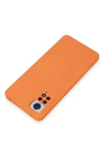 Newface Xiaomi Redmi Note 12 Pro 4G Kılıf Nano içi Kadife Silikon - Turuncu - Görsel 3