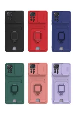 Newface Xiaomi Redmi Note 12 Pro 4G Kılıf Zuma Kartvizitli Yüzüklü Silikon - Lacivert - Görsel 2