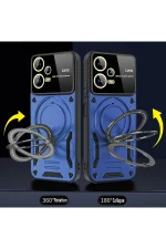 Newface Xiaomi Redmi Note 12 Pro 5G Kılıf Joy Lens Standlı Kapak - Kırmızı - Görsel 2