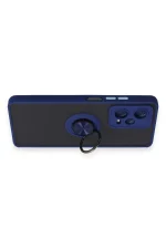 Newface Xiaomi Redmi Note 12 Pro 5G Kılıf Montreal Yüzüklü Silikon Kapak - Lacivert - Görsel 3