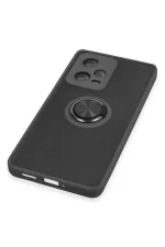 Newface Xiaomi Redmi Note 12 Pro 5G Kılıf Montreal Yüzüklü Silikon Kapak - Siyah - Görsel 5