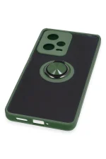 Newface Xiaomi Redmi Note 12 Pro 5G Kılıf Montreal Yüzüklü Silikon Kapak - Yeşil - Görsel 5