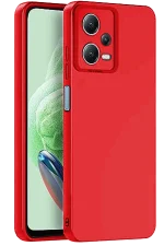 Newface Xiaomi Redmi Note 12 Pro 5G Kılıf Nano içi Kadife Silikon - Kırmızı