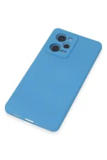 Newface Xiaomi Redmi Note 12 Pro 5G Kılıf Nano içi Kadife Silikon - Mavi - Görsel 5