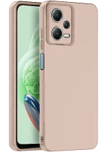 Newface Xiaomi Redmi Note 12 Pro 5G Kılıf Nano içi Kadife Silikon - Pudra