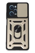 Newface Xiaomi Redmi Note 12 Pro 5G Kılıf Pars Lens Yüzüklü Silikon - Gold