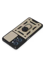 Newface Xiaomi Redmi Note 12 Pro 5G Kılıf Pars Lens Yüzüklü Silikon - Gold - Görsel 4