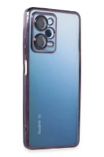 Newface Xiaomi Redmi Note 12 Pro 5G Kılıf Razer Lensli Silikon - Mor - Görsel 2