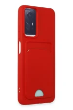 Newface Xiaomi Redmi Note 12S Kılıf Kelvin Kartvizitli Silikon - Kırmızı - Görsel 2