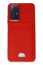 Newface Xiaomi Redmi Note 12S Kılıf Kelvin Kartvizitli Silikon - Kırmızı
