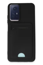 Newface Xiaomi Redmi Note 12S Kılıf Kelvin Kartvizitli Silikon - Siyah