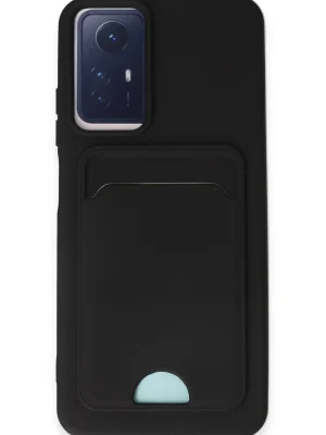 Newface Xiaomi Redmi Note 12S Kılıf Kelvin Kartvizitli Silikon - Siyah