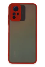 Newface Xiaomi Redmi Note 12S Kılıf Montreal Silikon Kapak - Kırmızı
