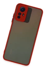 Newface Xiaomi Redmi Note 12S Kılıf Montreal Silikon Kapak - Kırmızı - Görsel 3