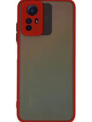 Newface Xiaomi Redmi Note 12S Kılıf Montreal Silikon Kapak - Kırmızı