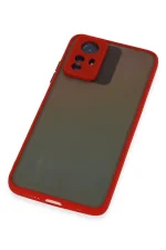 Newface Xiaomi Redmi Note 12S Kılıf Montreal Silikon Kapak - Kırmızı - Görsel 6