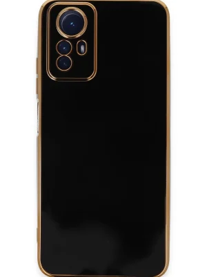 Newface Xiaomi Redmi Note 12S Kılıf Volet Silikon - Siyah