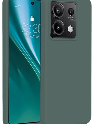 Newface Xiaomi Redmi Note 13 4G Kılıf First Silikon - Koyu Yeşil