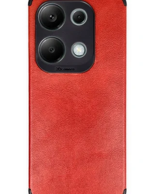 Newface Xiaomi Redmi Note 13 4G Kılıf Loop Deri Silikon - Kırmızı