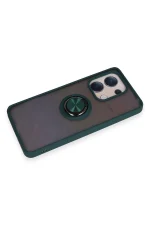 Newface Xiaomi Redmi Note 13 4G Kılıf Montreal Yüzüklü Silikon Kapak - Yeşil - Görsel 4