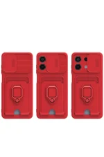 Newface Xiaomi Redmi Note 13 4G Kılıf Zuma Kartvizitli Yüzüklü Silikon - Siyah - Görsel 2