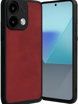 Newface Xiaomi Redmi Note 13 Pro 4G Kılıf Aras Deri Kapak - Kırmızı