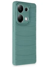Newface Xiaomi Redmi Note 13 Pro 4G Kılıf Bibercas Silikon Kapak - Koyu Yeşil - Görsel 2