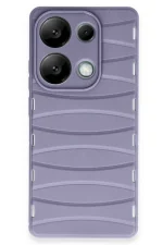 Newface Xiaomi Redmi Note 13 Pro 4G Kılıf Bibercas Silikon Kapak - Lila