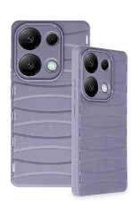 Newface Xiaomi Redmi Note 13 Pro 4G Kılıf Bibercas Silikon Kapak - Lila - Görsel 3