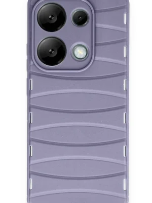 Newface Xiaomi Redmi Note 13 Pro 4G Kılıf Bibercas Silikon Kapak - Lila