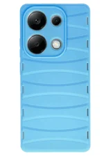 Newface Xiaomi Redmi Note 13 Pro 4G Kılıf Bibercas Silikon Kapak - Mavi