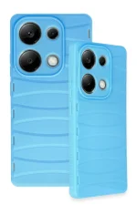 Newface Xiaomi Redmi Note 13 Pro 4G Kılıf Bibercas Silikon Kapak - Mavi - Görsel 3