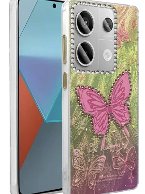 Newface Xiaomi Redmi Note 13 Pro 4G Kılıf Blade Aynalı Desenli Kapak - Desen 5