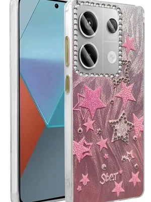 Newface Xiaomi Redmi Note 13 Pro 4G Kılıf Blade Aynalı Desenli Kapak - Desen 7