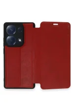 Newface Xiaomi Redmi Note 13 Pro 4G Kılıf Flip Cover - Kırmızı - Görsel 5