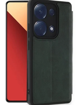 Newface Xiaomi Redmi Note 13 Pro 4G Kılıf Flip Cover - Koyu Yeşil