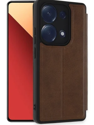 Newface Xiaomi Redmi Note 13 Pro 4G Kılıf Flip Cover - Taba