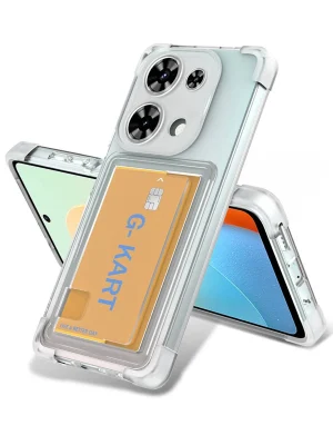 Newface Xiaomi Redmi Note 13 Pro 4G Kılıf Kart Şeffaf Silikon - Şeffaf