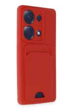 Newface Xiaomi Redmi Note 13 Pro 4G Kılıf Kelvin Kartvizitli Silikon - Kırmızı - Görsel 2