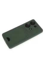 Newface Xiaomi Redmi Note 13 Pro 4G Kılıf Kelvin Kartvizitli Silikon - Koyu Yeşil - Görsel 4