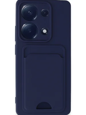 Newface Xiaomi Redmi Note 13 Pro 4G Kılıf Kelvin Kartvizitli Silikon - Lacivert