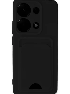 Newface Xiaomi Redmi Note 13 Pro 4G Kılıf Kelvin Kartvizitli Silikon - Siyah