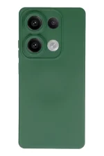 Newface Xiaomi Redmi Note 13 Pro 4G Kılıf Nano içi Kadife Silikon - Koyu Yeşil