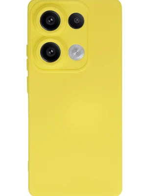 Newface Xiaomi Redmi Note 13 Pro 4G Kılıf Nano içi Kadife Silikon - Sarı