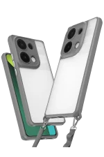 Newface Xiaomi Redmi Note 13 Pro 4G Kılıf Penta Silikon Kılıf - Titan Gri