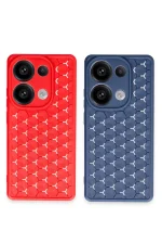 Newface Xiaomi Redmi Note 13 Pro 4G Kılıf Petek Silikon Kapak - Kırmızı - Görsel 2