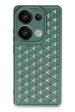 Newface Xiaomi Redmi Note 13 Pro 4G Kılıf Petek Silikon Kapak - Koyu Yeşil