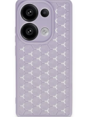 Newface Xiaomi Redmi Note 13 Pro 4G Kılıf Petek Silikon Kapak - Lila